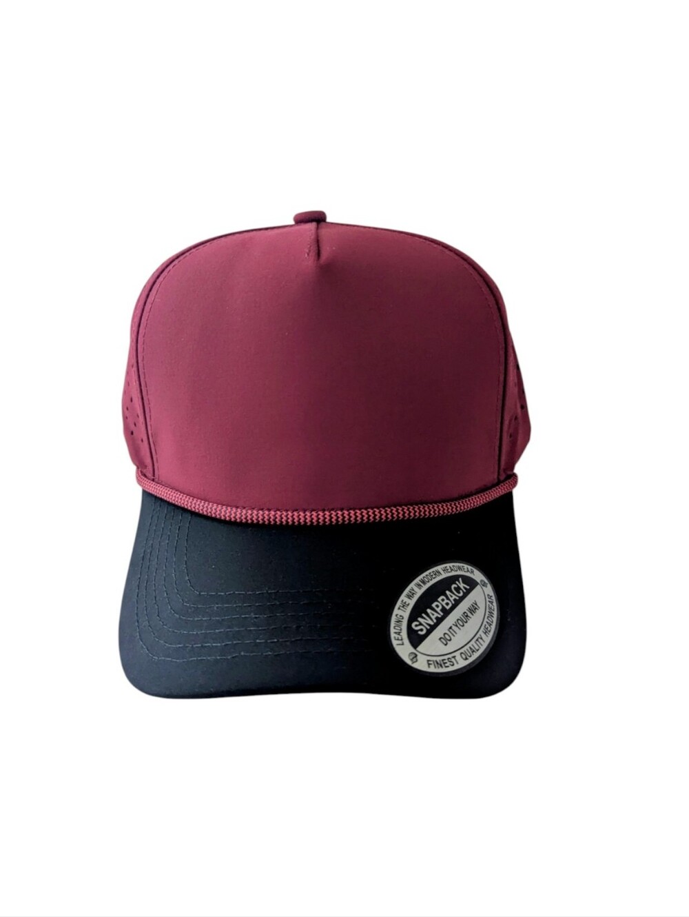 Men's 5 Panel Woven Rope Hat Snapback Vintage Style Performance Baseball Cap